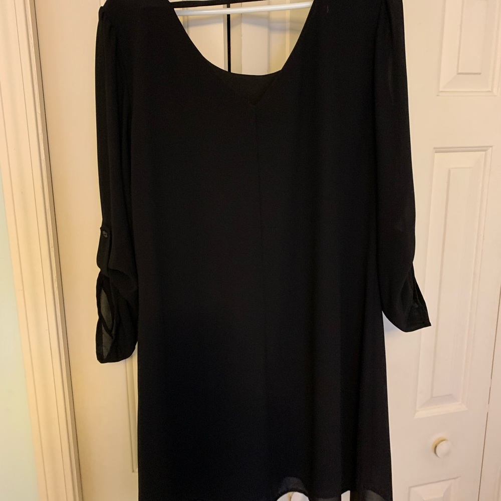 Cute black chiffon dress